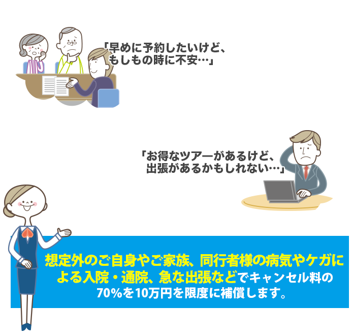 「お得な航空券があるけど、出張があるかもしれない…」