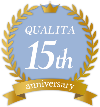 QUALITA15周年記念ロゴ